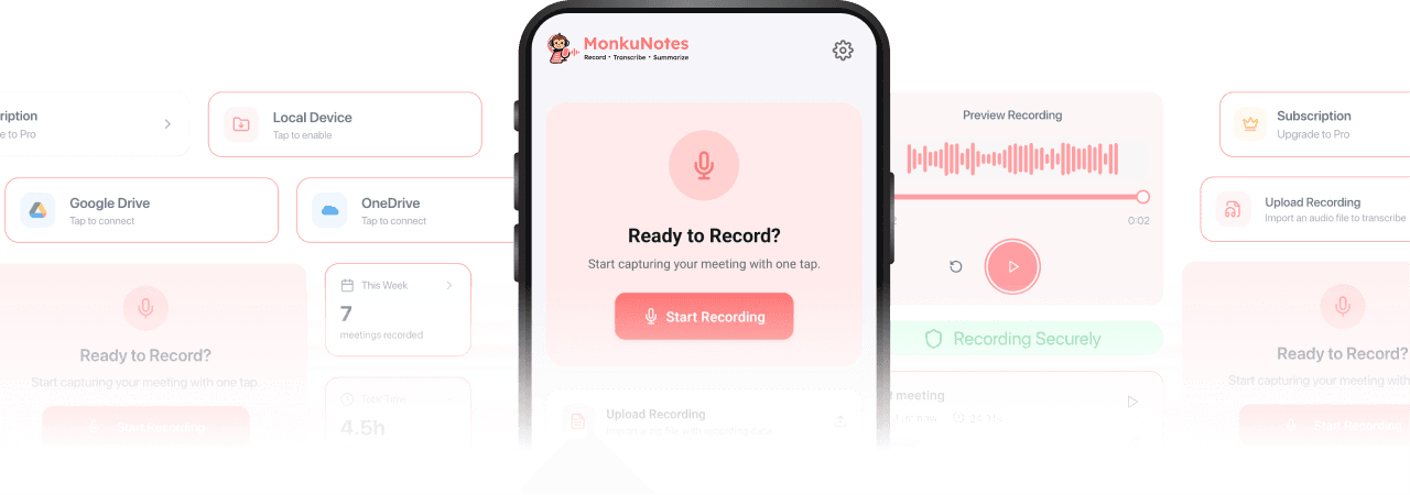 MonkuNotes app preview